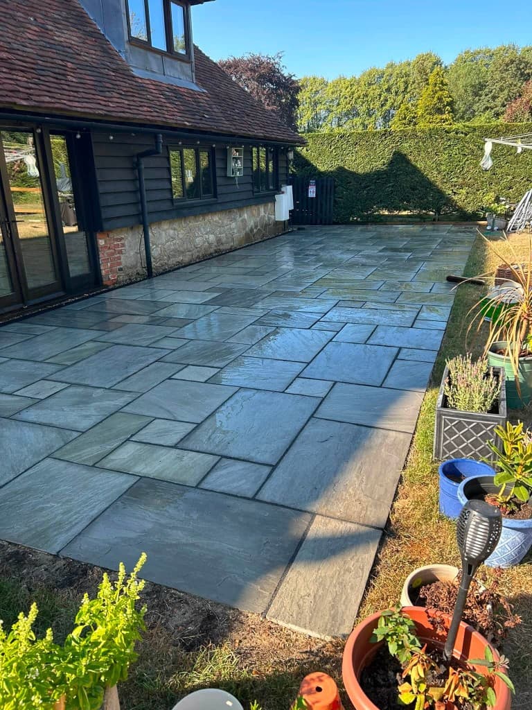 Cleaned patio and outdoor hardscape