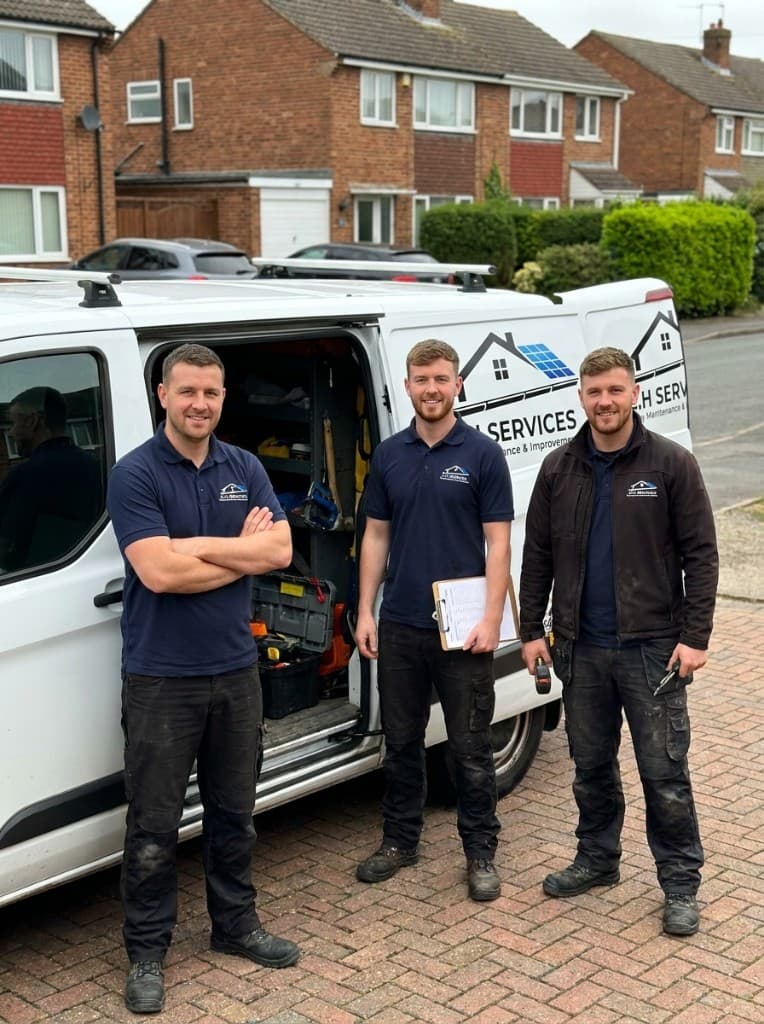The C.H Services team with their branded work van